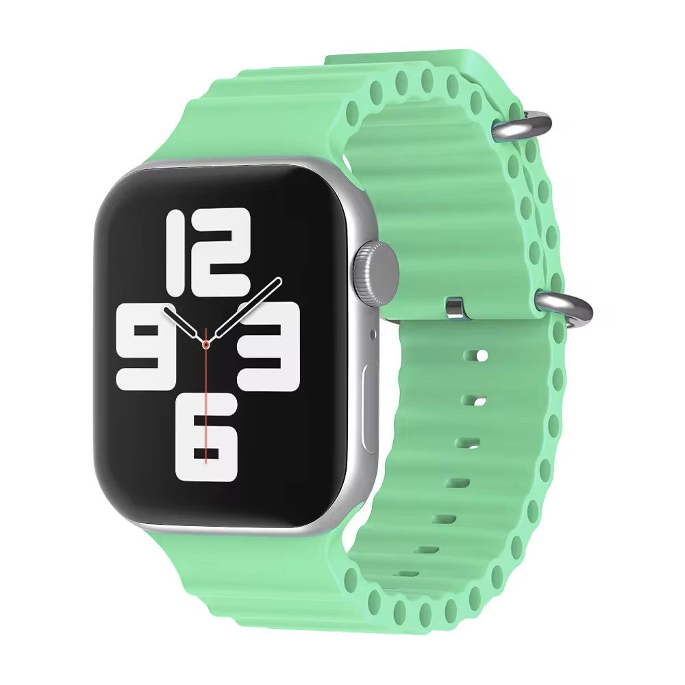 Pure Soft Silicone Wave Sports Watch Strap Compatible with Apple iWatch Smartwatches