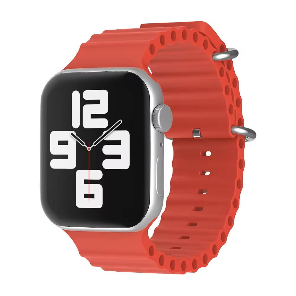 Pure Soft Silicone Wave Sports Watch Strap Compatible with Apple iWatch Smartwatches