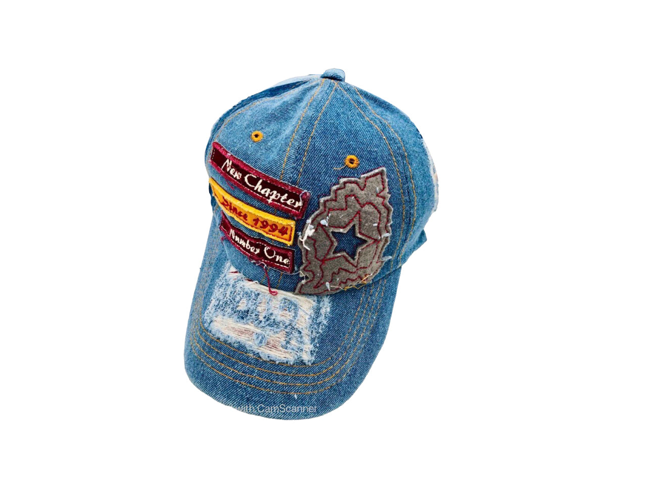 Denim Embroidery Sports Regular Unisex Cap
