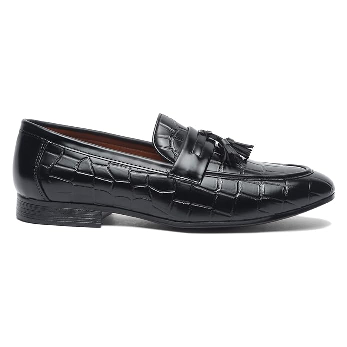 Premium Crocodile Pattern Formal Loafers For Men