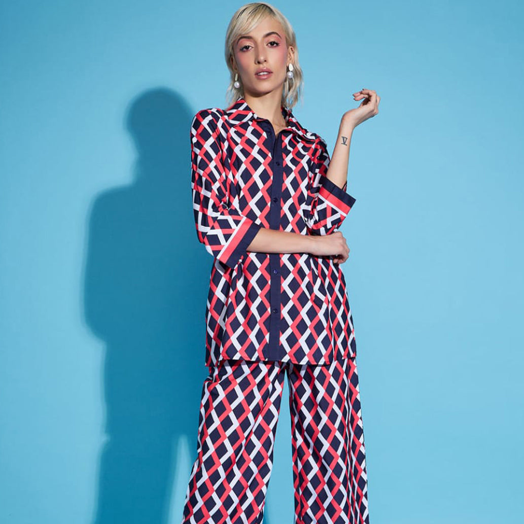 Women Cotton Printed Cord-Set