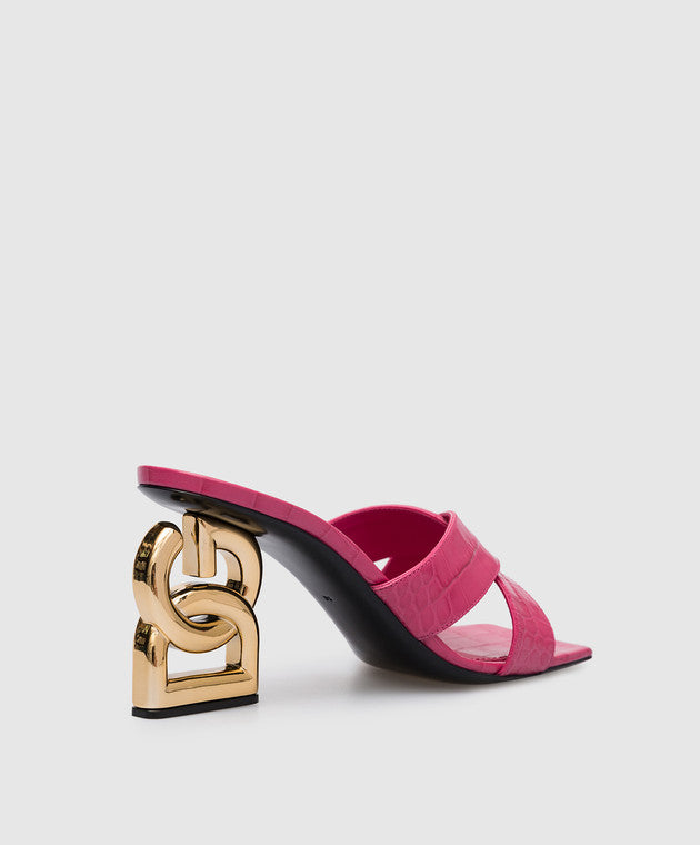 PREMIUM INITIALS HEEL WITH CROCODILE PATTERN