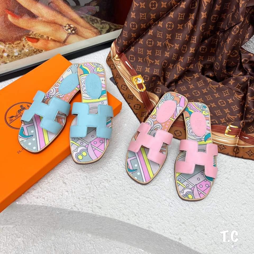 Premium Oran Sandal Canvas Faubourg Rainbow Flats