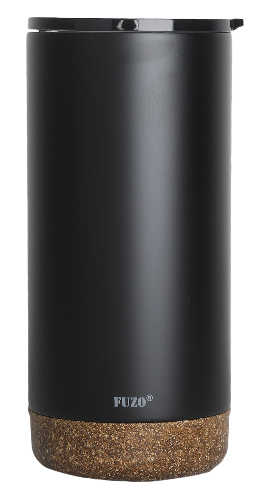 Double Wall Stainless Steel Mug with Cork Base (Black)