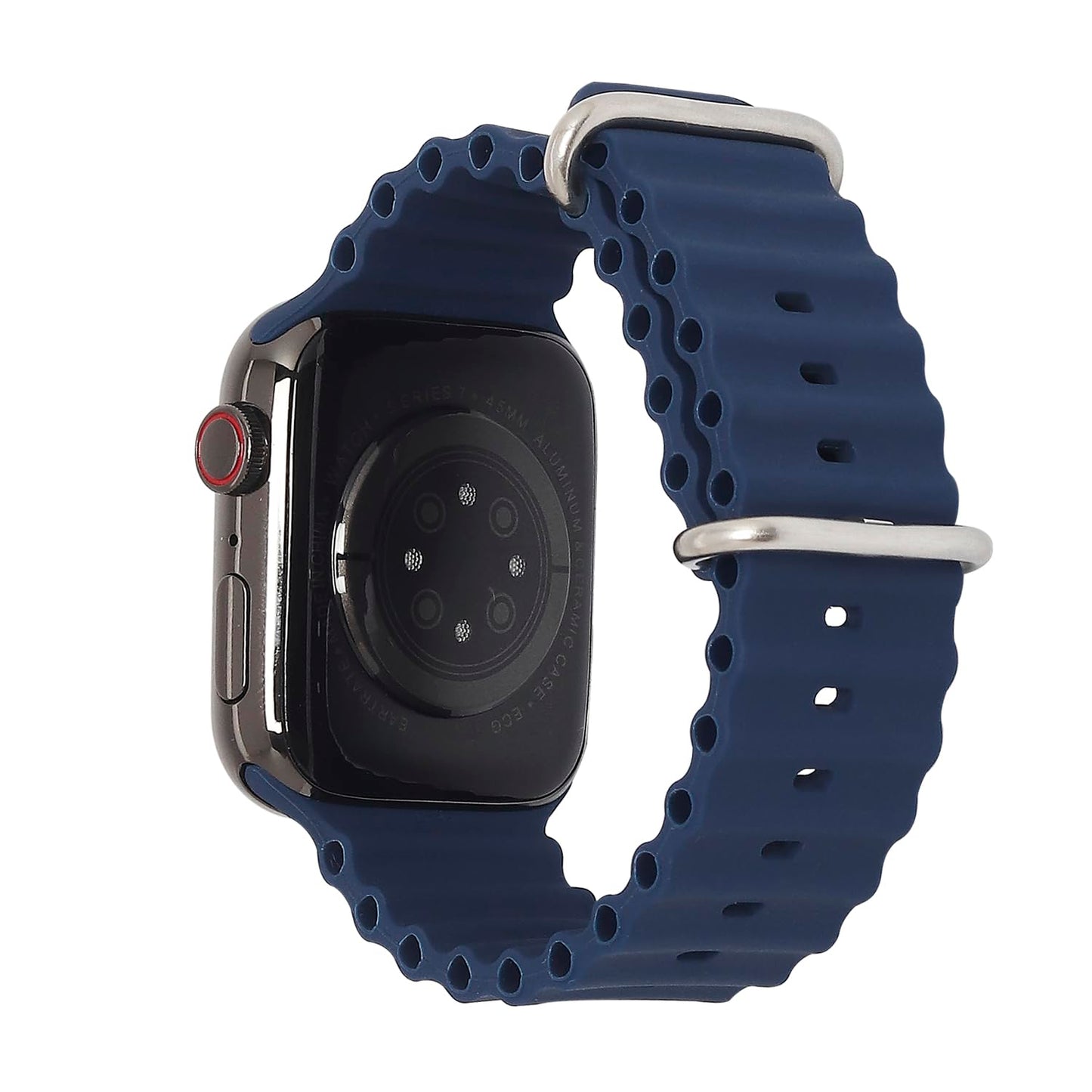 Pure Soft Silicone Wave Sports Watch Strap Compatible with Apple iWatch Smartwatches