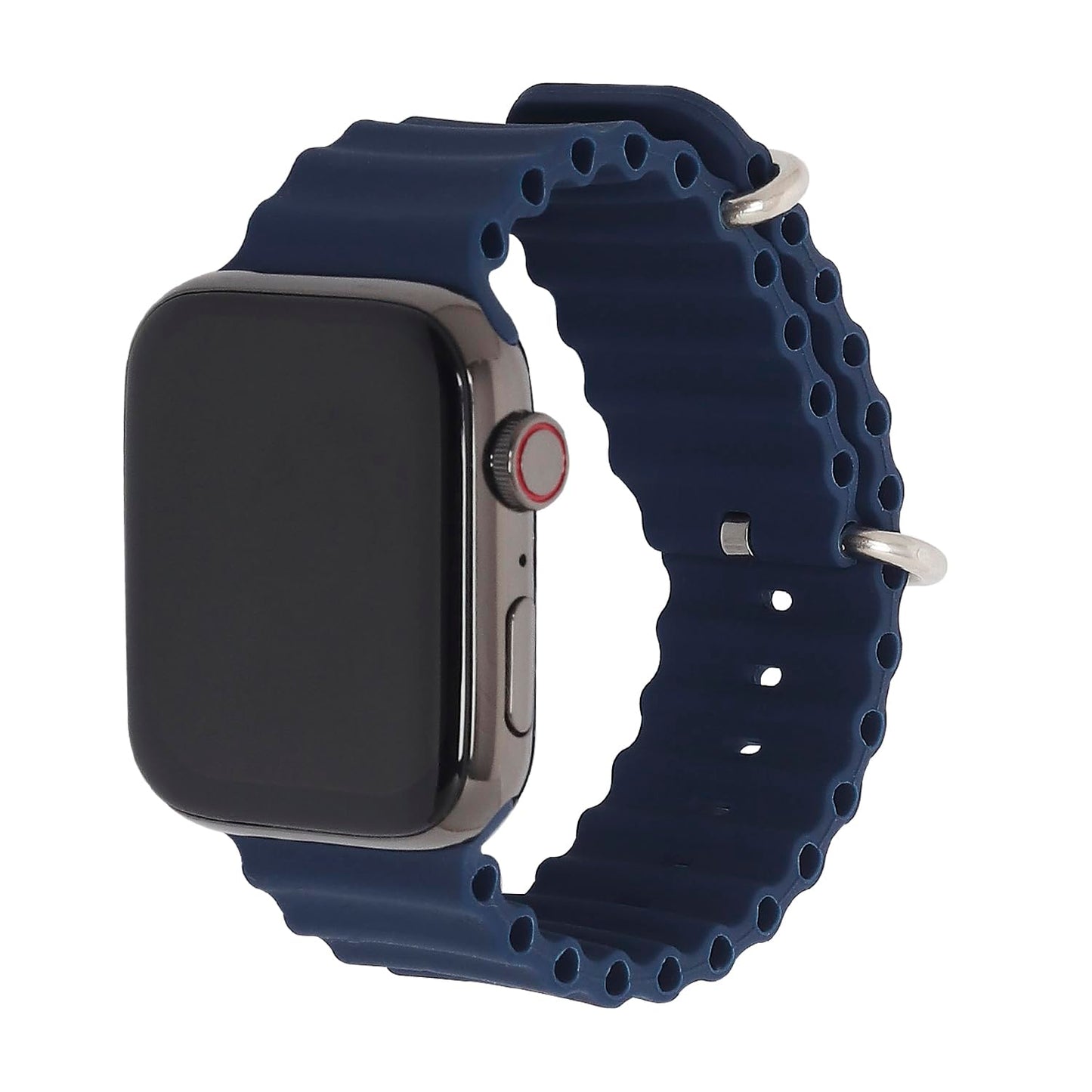Pure Soft Silicone Wave Sports Watch Strap Compatible with Apple iWatch Smartwatches