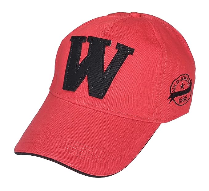 W Embroidery Regular Unisex Cap (Red)