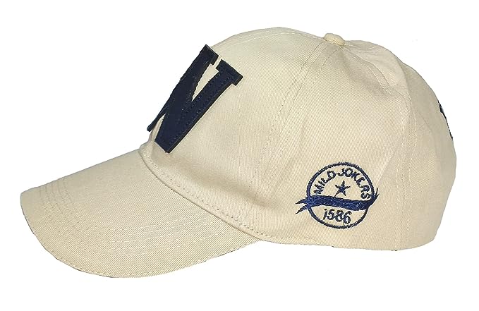W Embroidery Regular Unisex Cap (Beige)