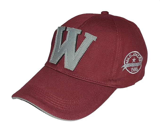 W Embroidery Regular Unisex Cap (Maroon)
