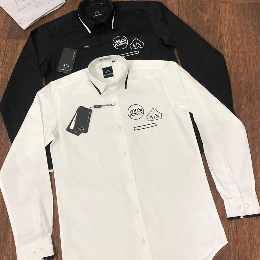 Printed Logo Luxury Full Sleeves Shirt for Men