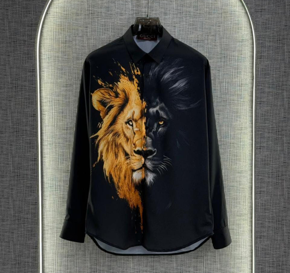 TIGER FACE PRINT SHIRT FOR MEN