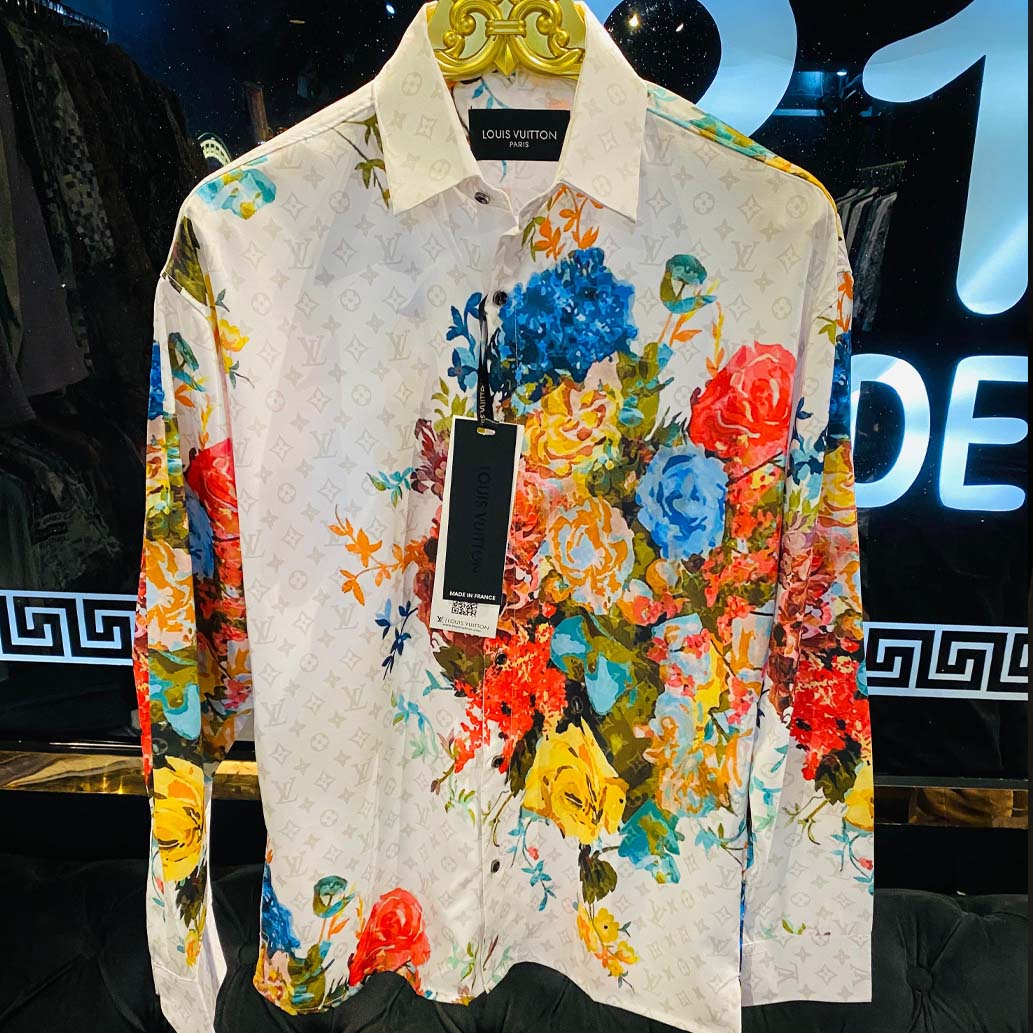 FLORAL PRINTED LUXURY COLLAR SHIRT