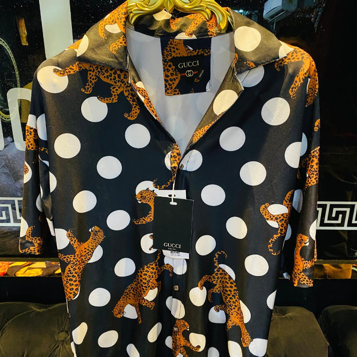 TIGER PRINT WITH POLKA DOT SHIRTS FOR MEN