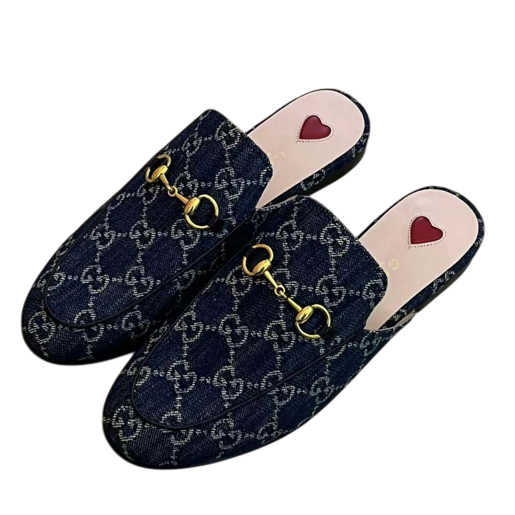 LUXURY DENIM MULES FOR WOMEN
