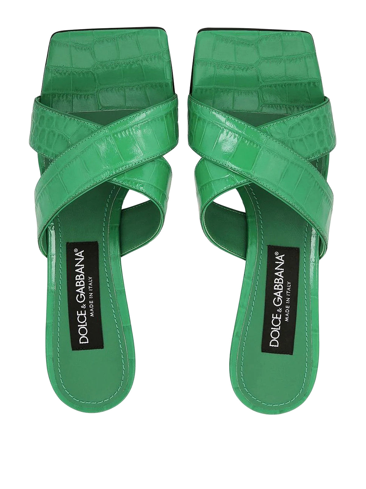 PREMIUM INITIALS HEEL WITH CROCODILE PATTERN