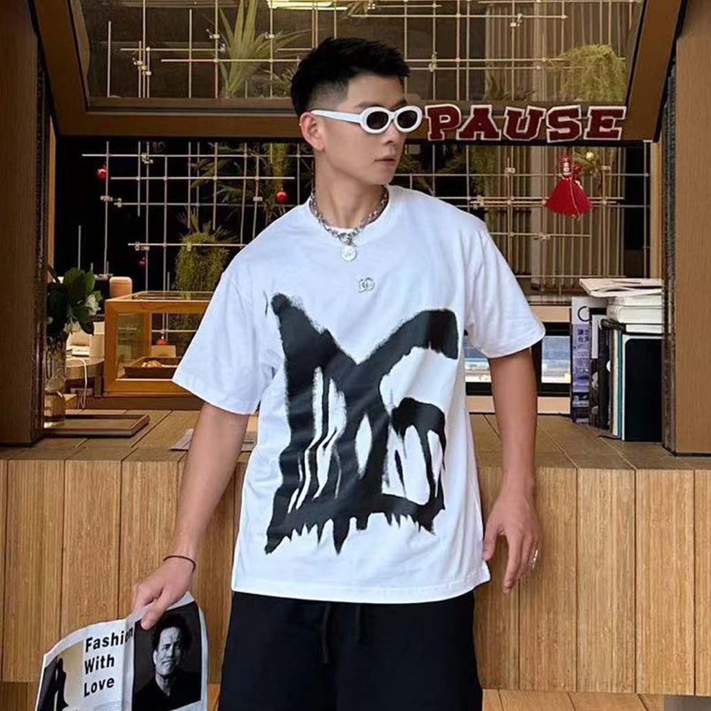 PREMIUM DROP SHOULDER ROUND NECK T-SHIRTS FOR MEN (WHITE)