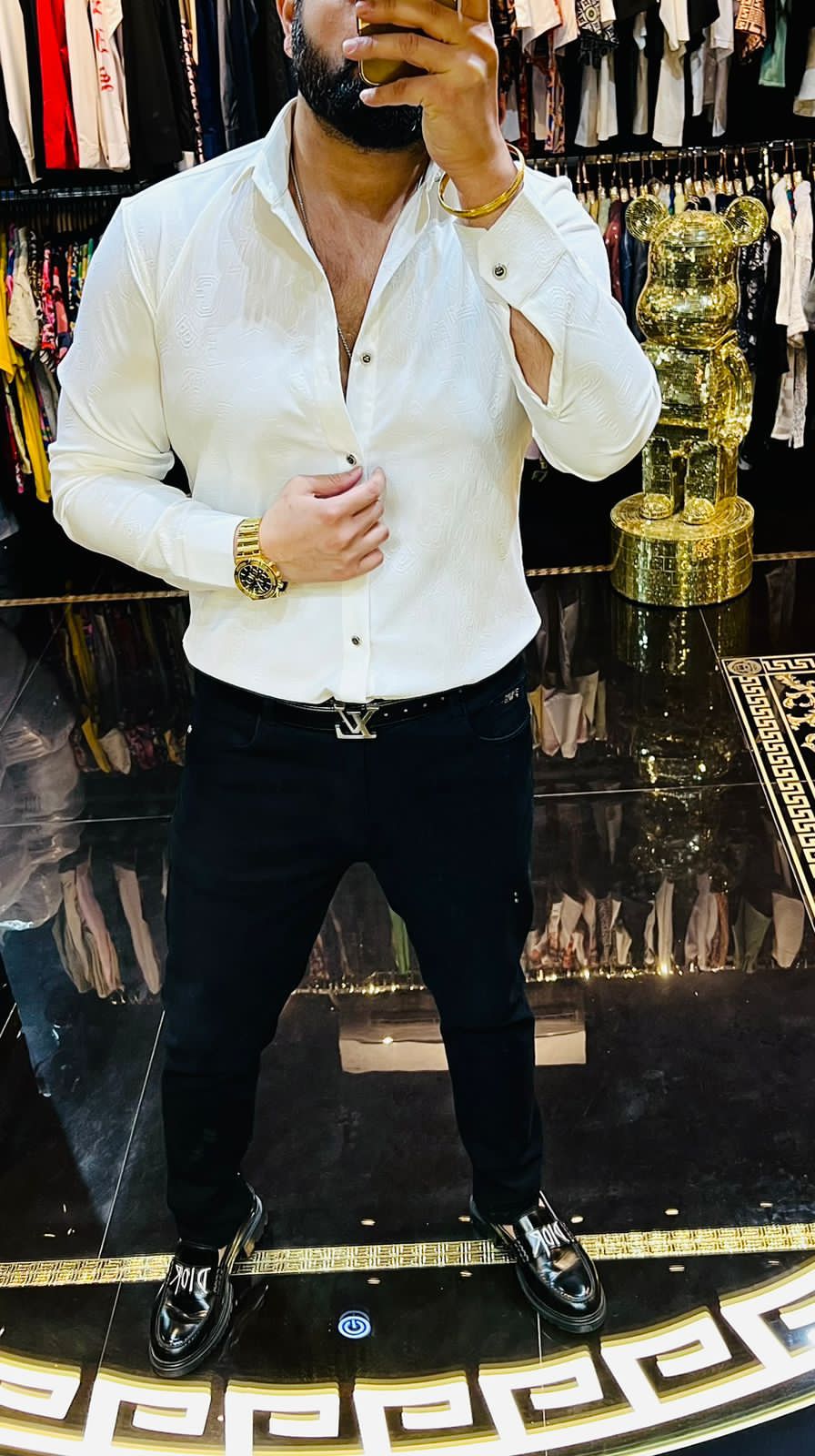 High End Premium Embosed Full Sleeves Shirt for Men