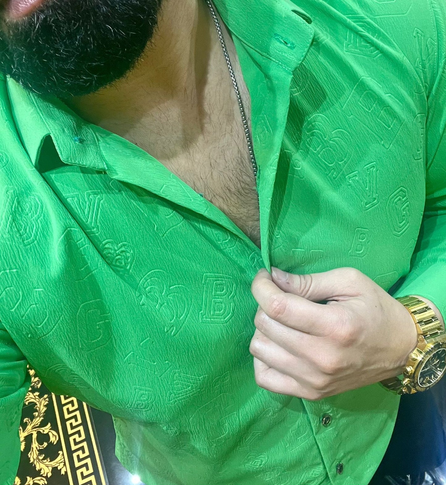 High End Premium Embosed Full Sleeves Shirt for Men
