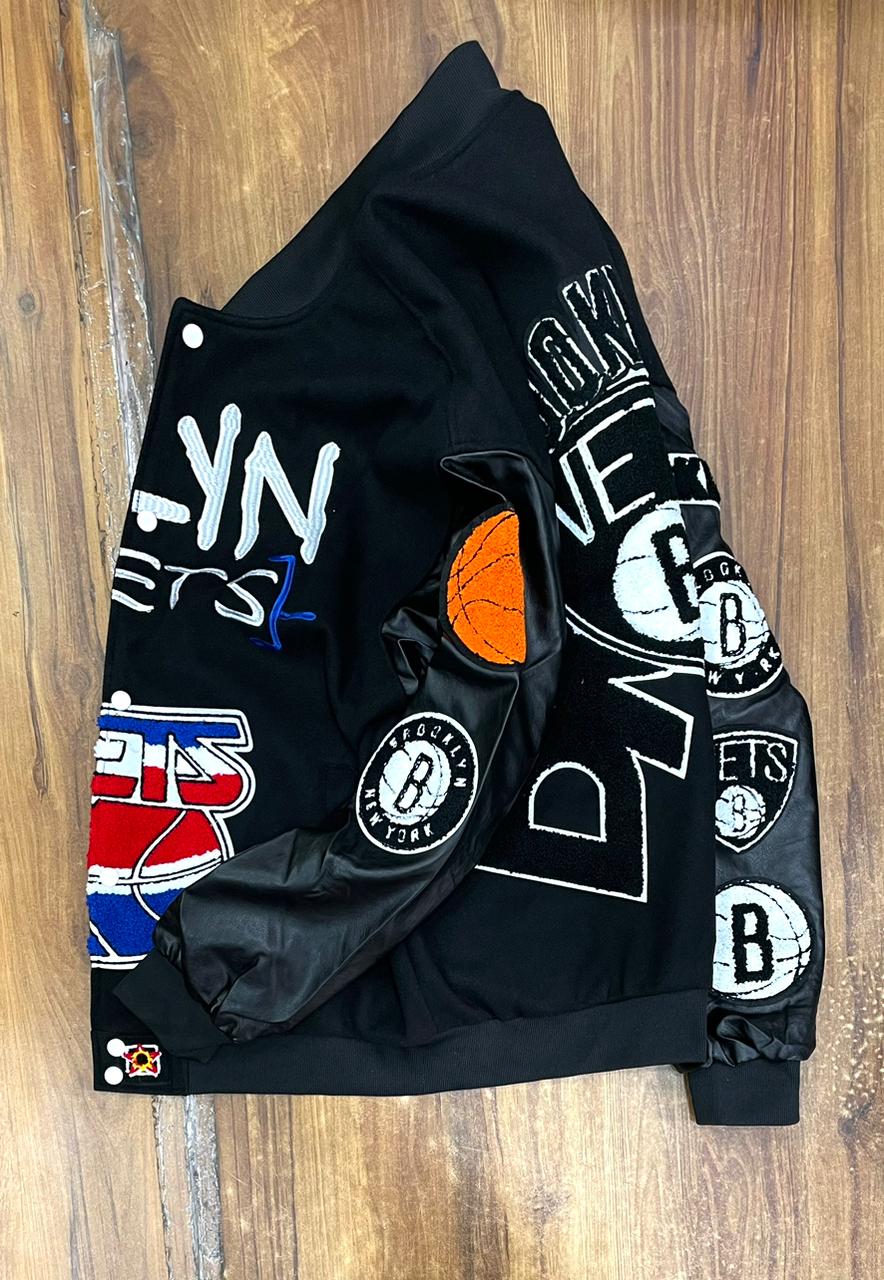 WINTER HIGH END QUALITY VARSITY BLACK JACKETS FOR MEN