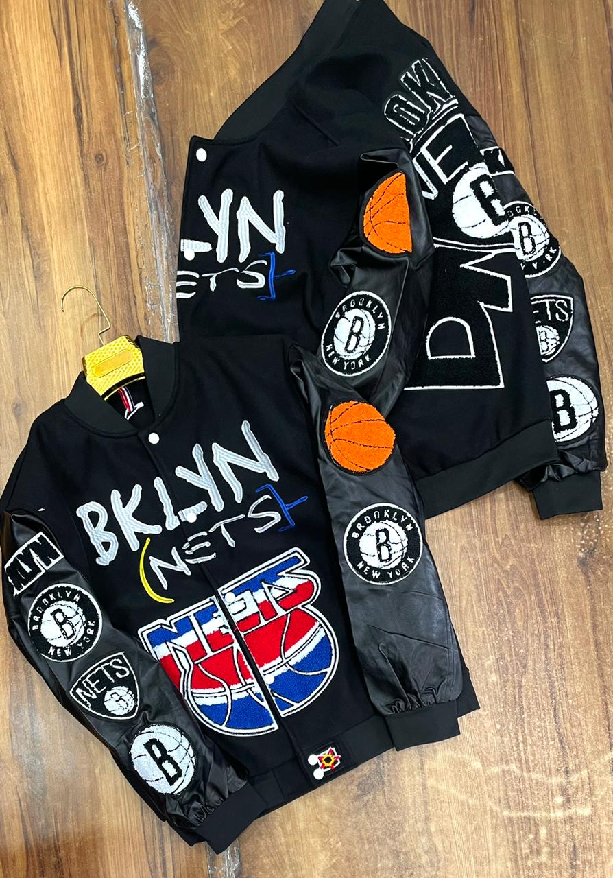 WINTER HIGH END QUALITY VARSITY BLACK JACKETS FOR MEN