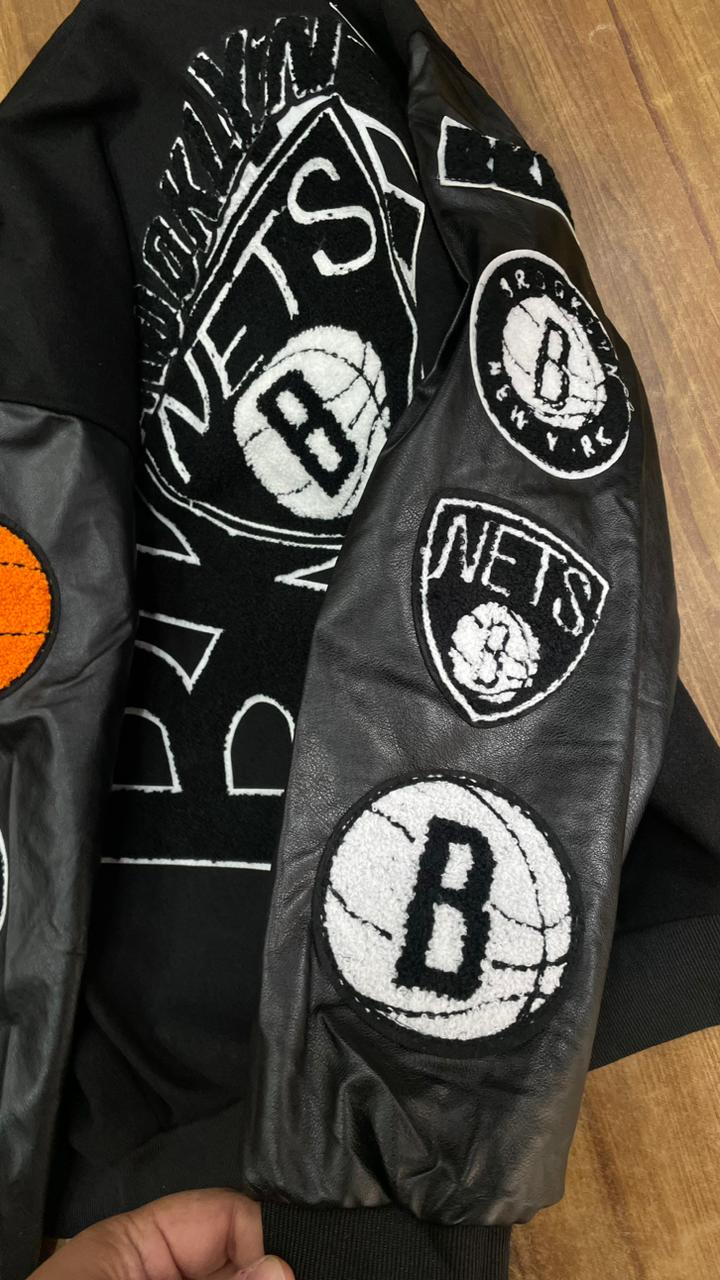 WINTER HIGH END QUALITY VARSITY BLACK JACKETS FOR MEN