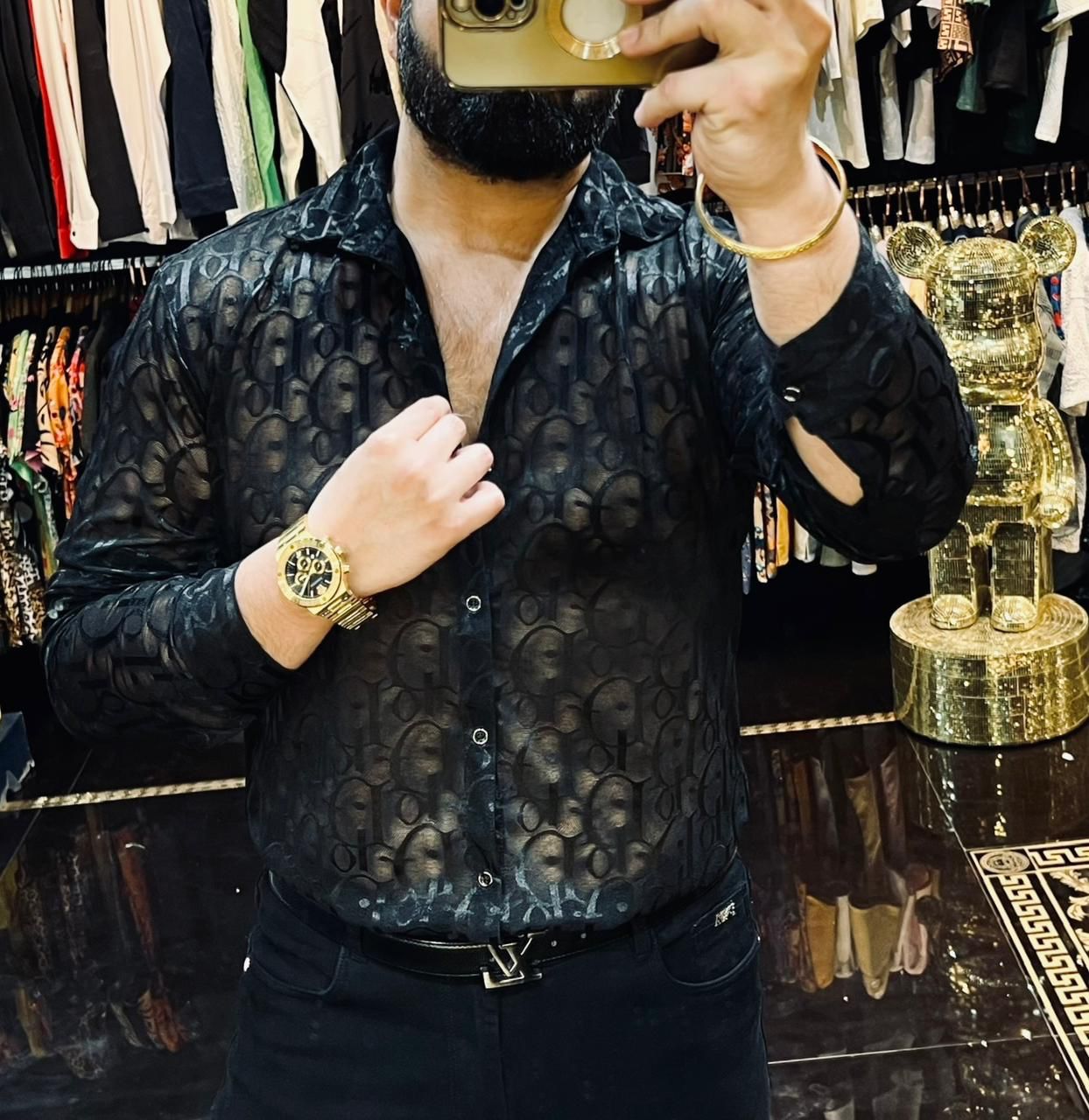 Transparent Luxury High End Quality Full Sleeves Shirt for Men
