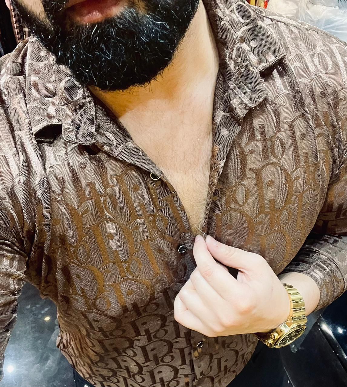 Transparent Luxury High End Quality Full Sleeves Shirt for Men