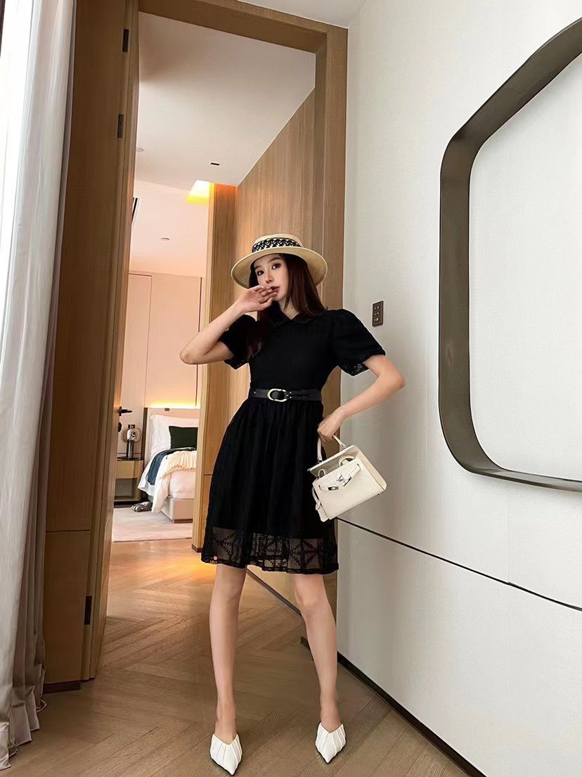 PREMIUM HIGH END QUALITY PARTY DRESS WITH BELT