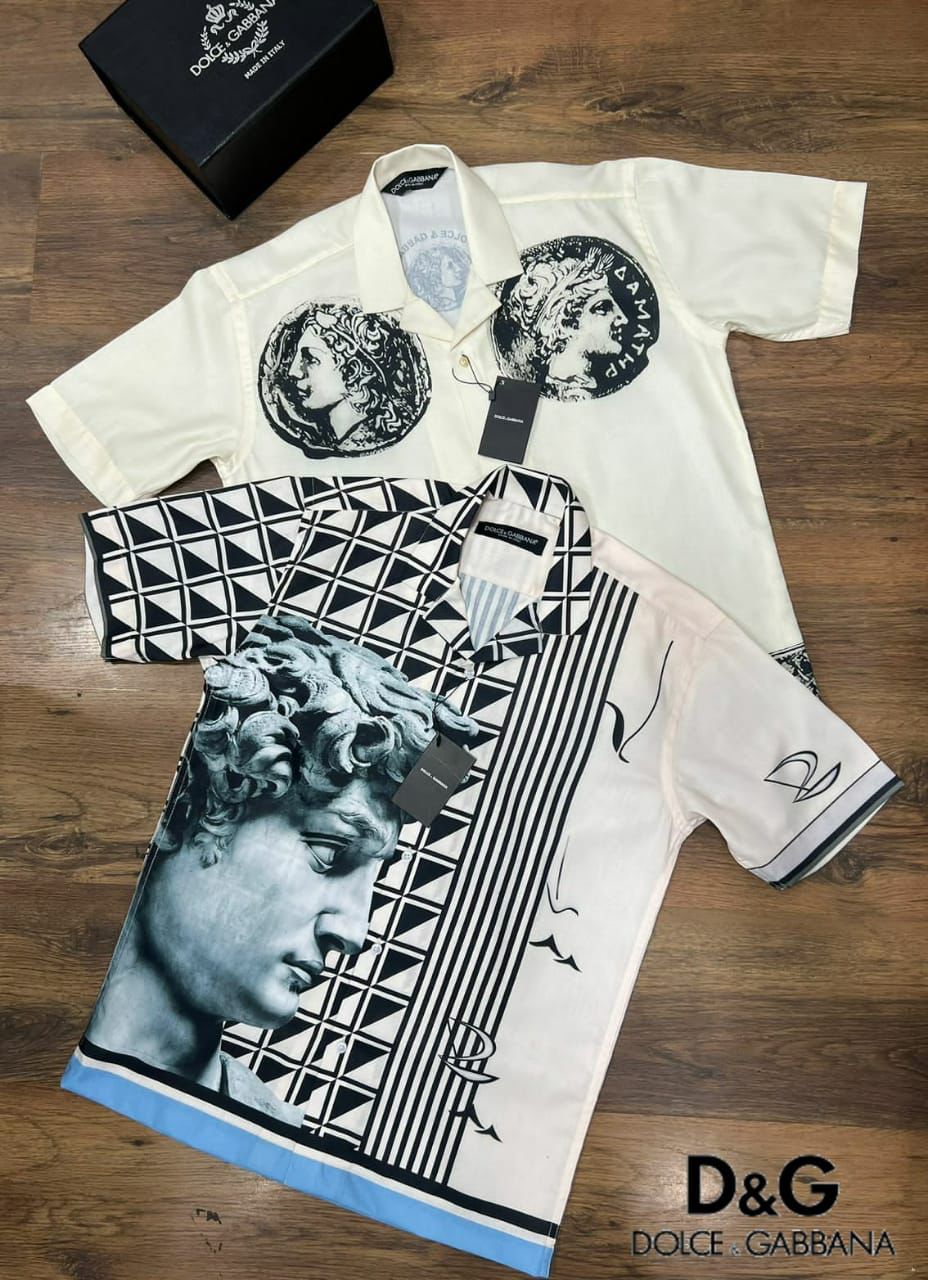Printed High End Quality Luxury Half Sleeves Shirt for Men