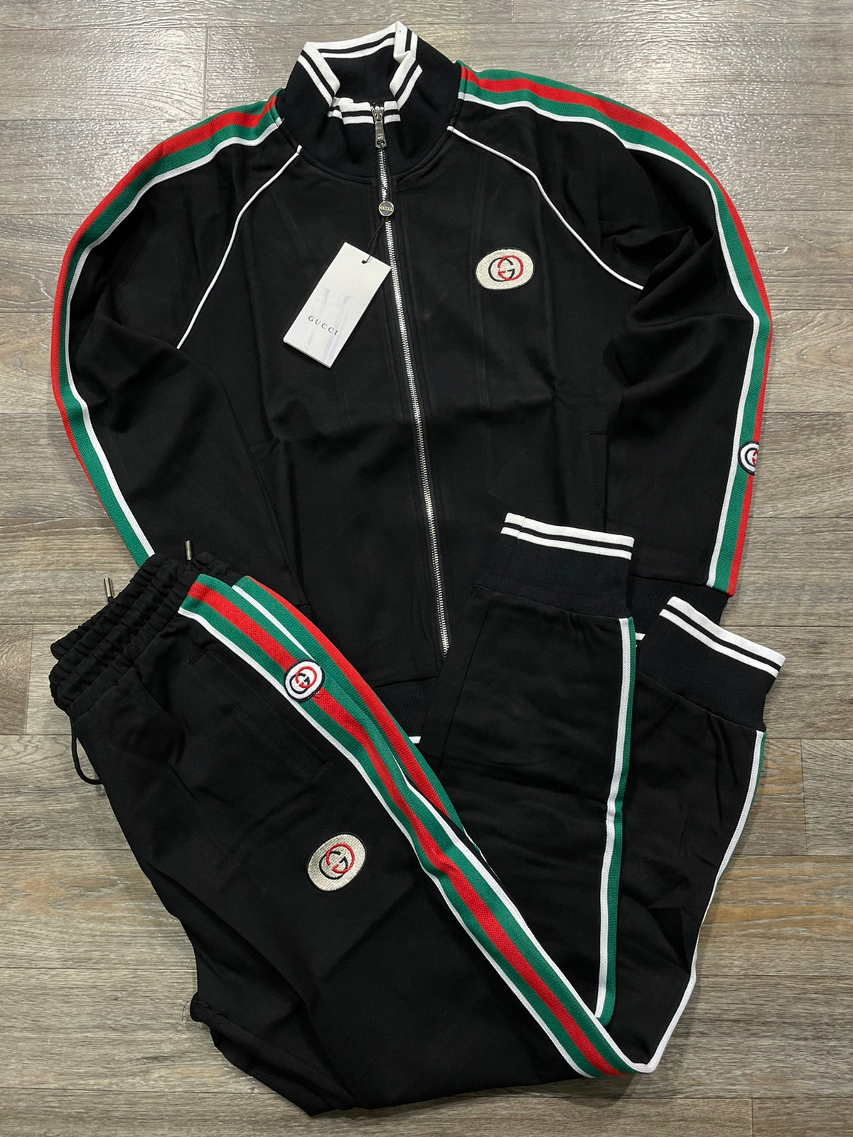 Premium Embroidered Logo Pattern Track-Set