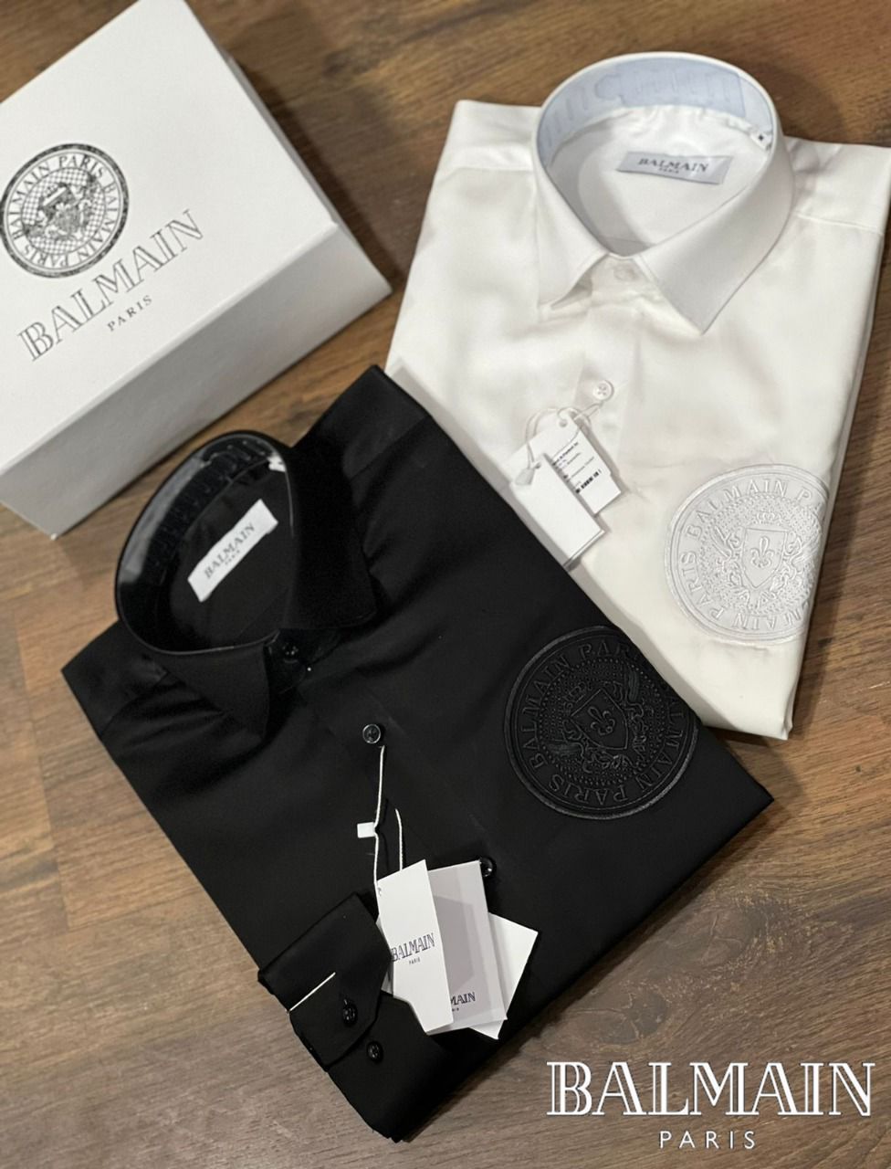 Luxury Embroidered Logo Full Sleeves Shirt for Men