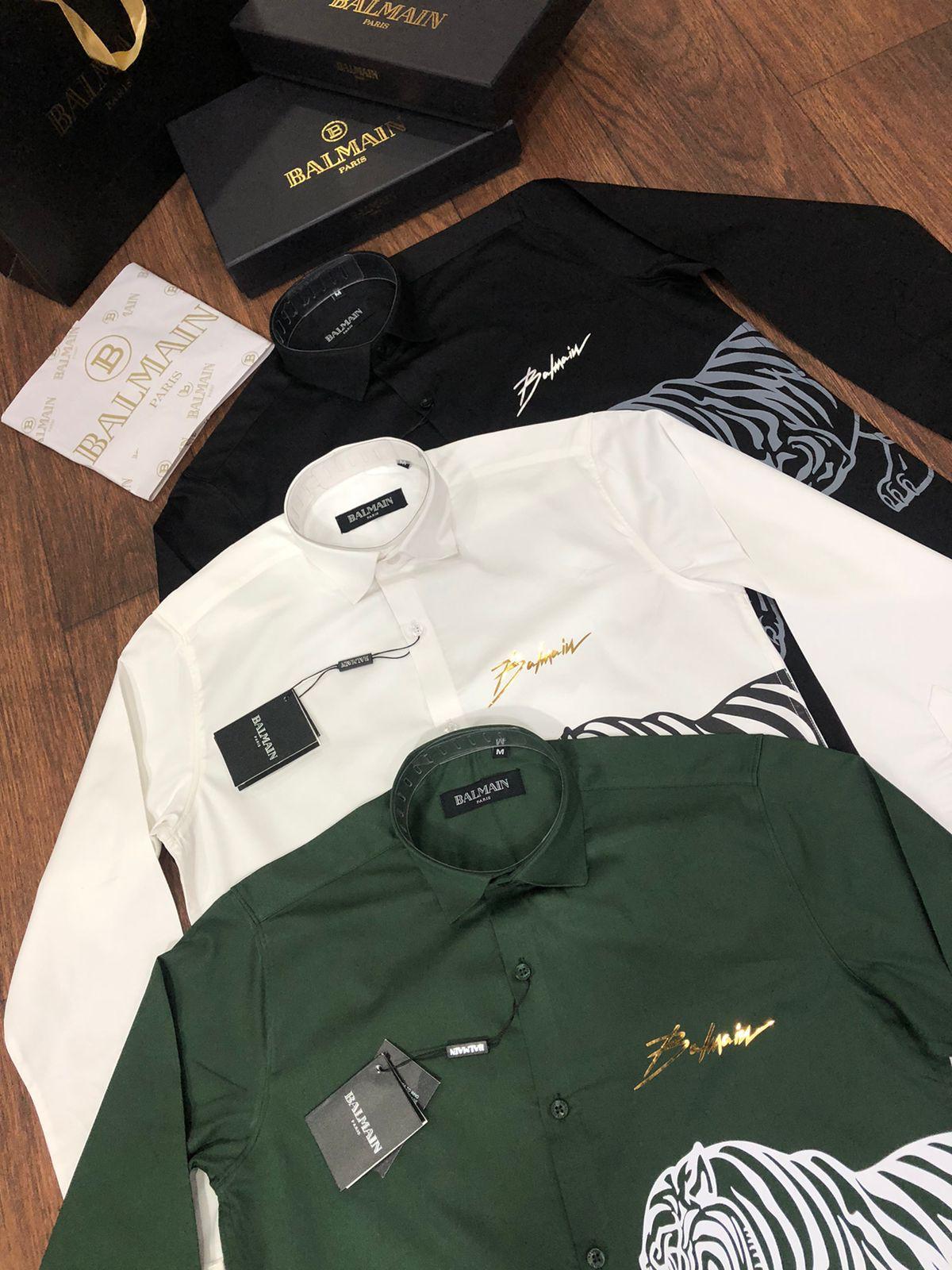 Printed Logo Luxury Full Sleeves Shirt for Men