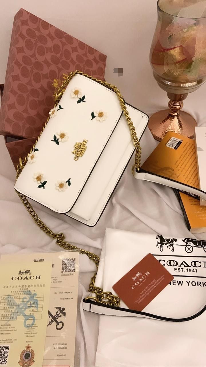 PREMIUM KLARE CROSSBODY WITH DAISY EMBROIDERY SLING BAG