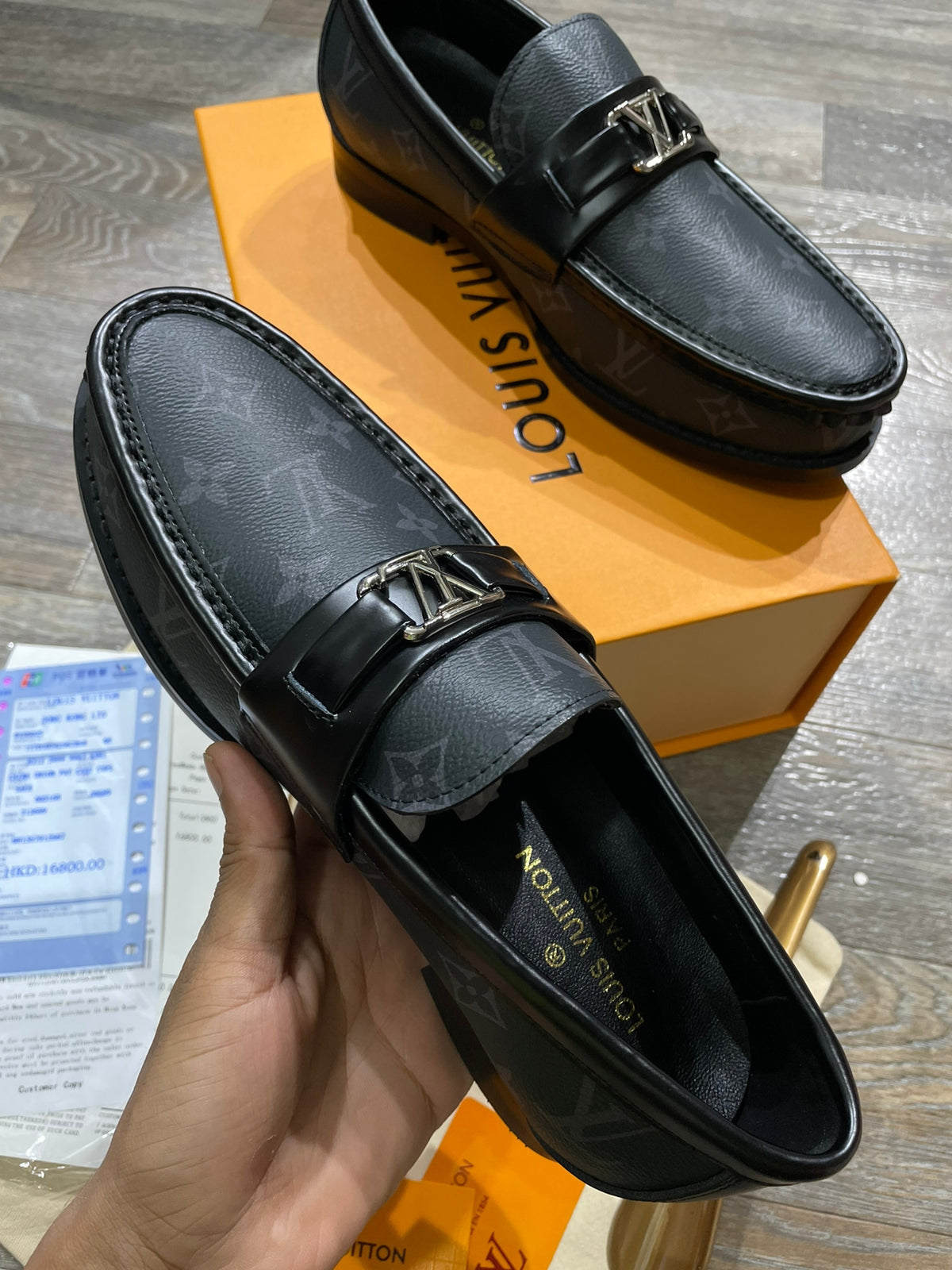 Premium Classic Emblem Logo Loafers For Men (Black)