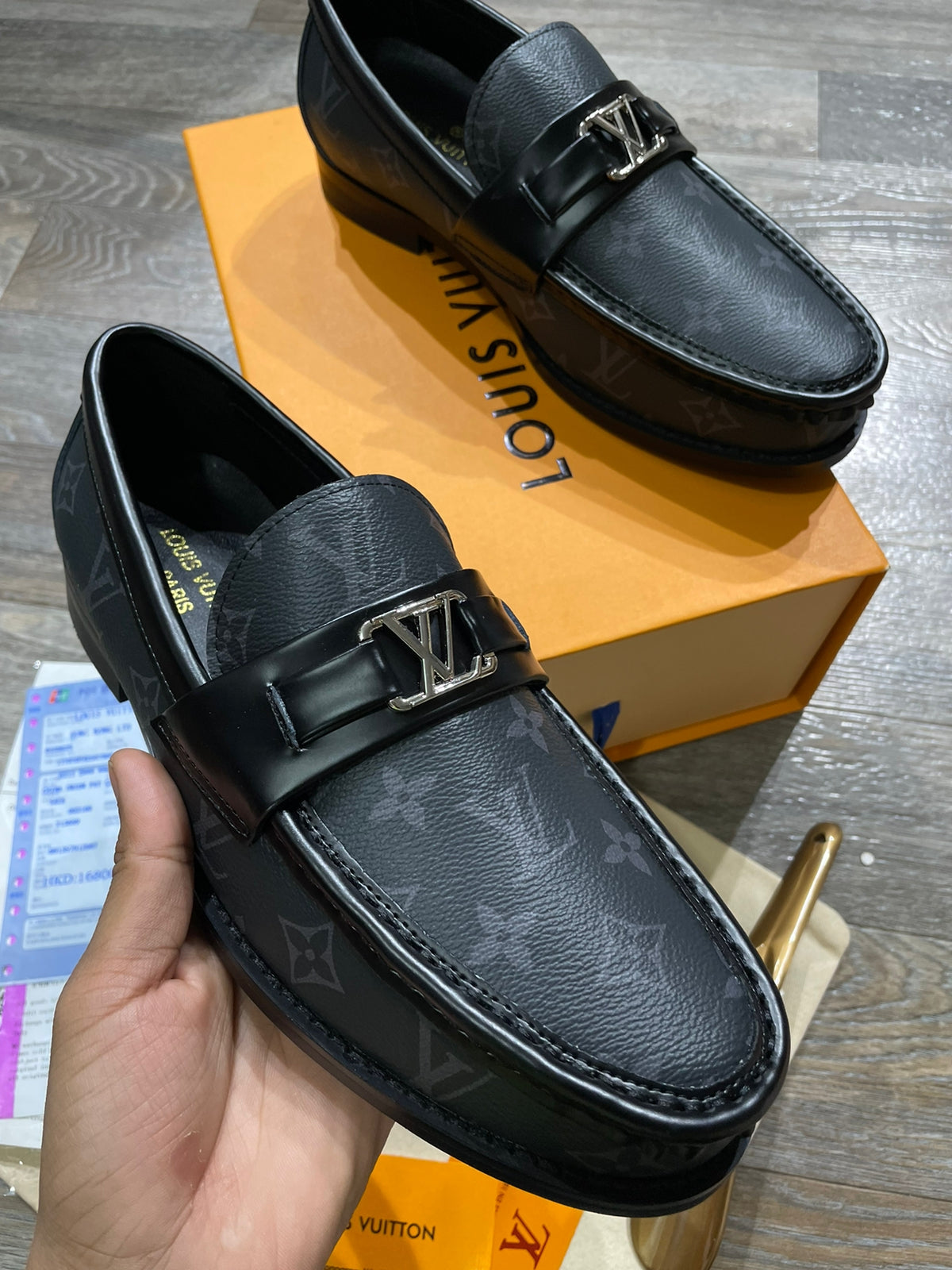 Premium Classic Emblem Logo Loafers For Men (Black)