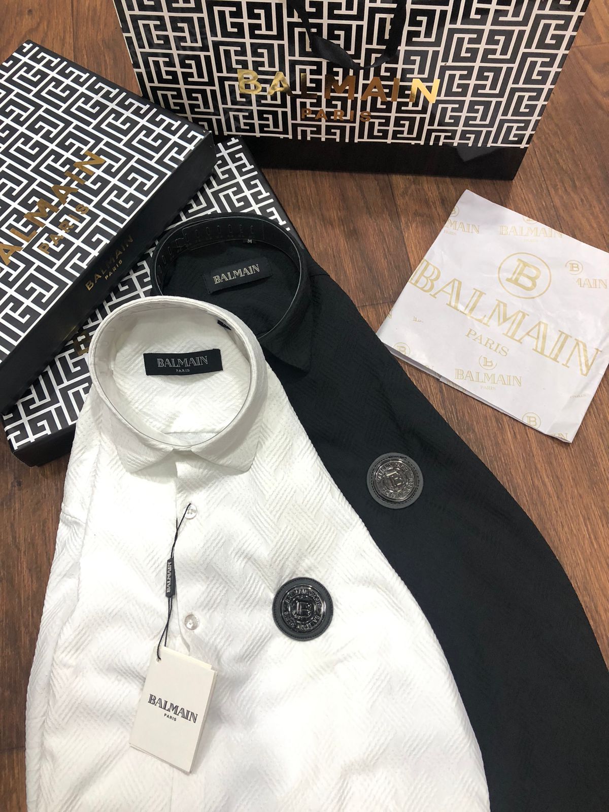 Luxury Patch Logo Full Sleeves Shirt for Men