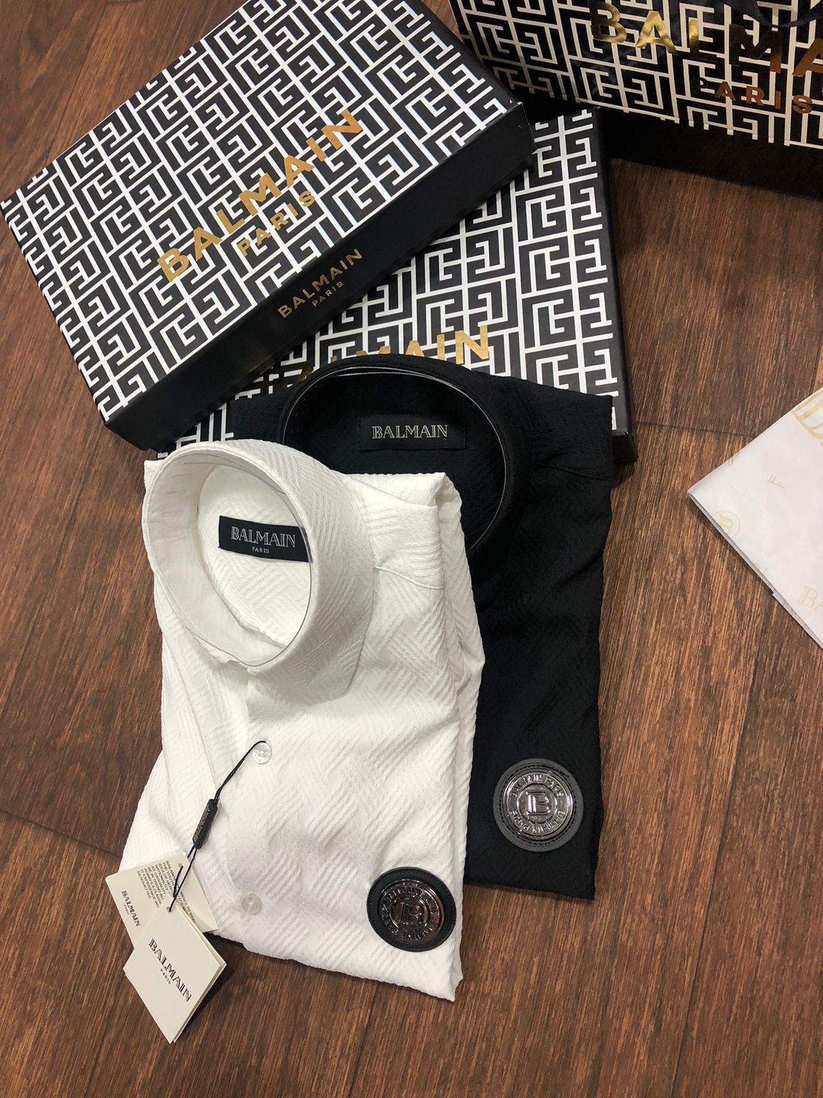 Luxury Patch Logo Full Sleeves Shirt for Men