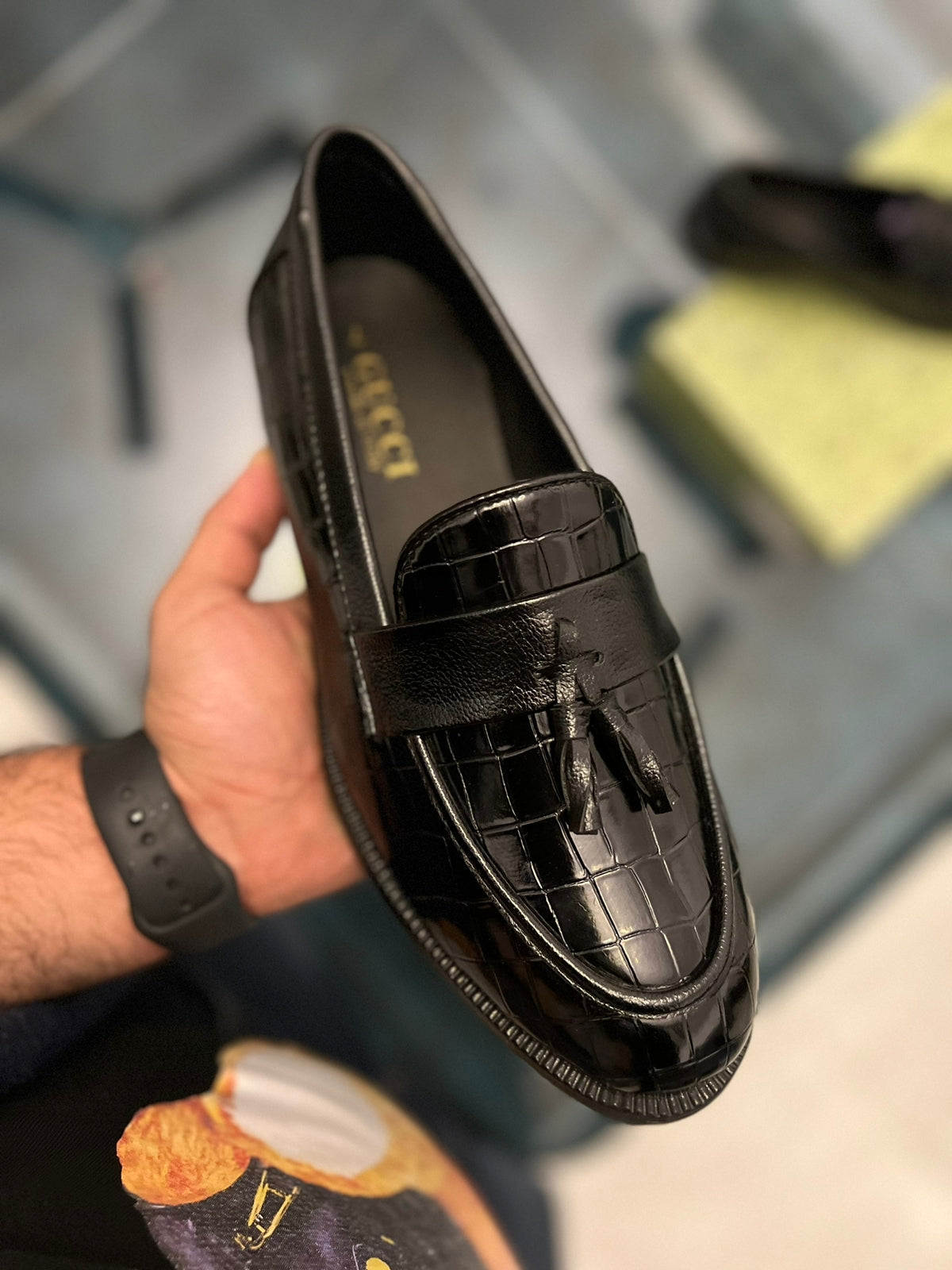 Premium Crocodile Pattern Formal Loafers For Men