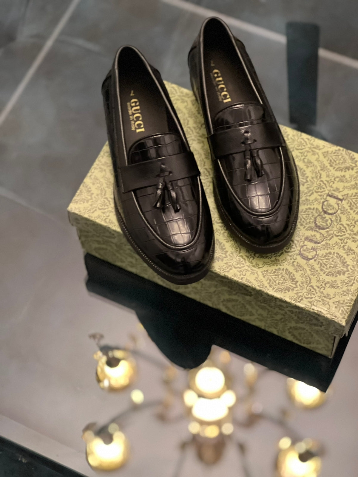 Premium Crocodile Pattern Formal Loafers For Men