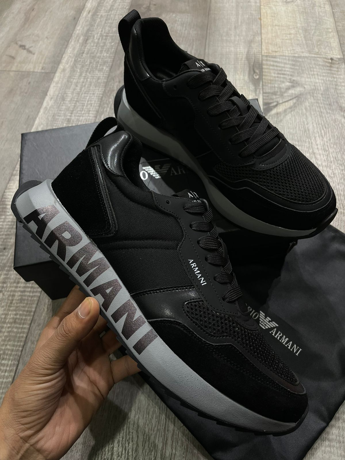 Premium Lace up Logo Sneakers For Men