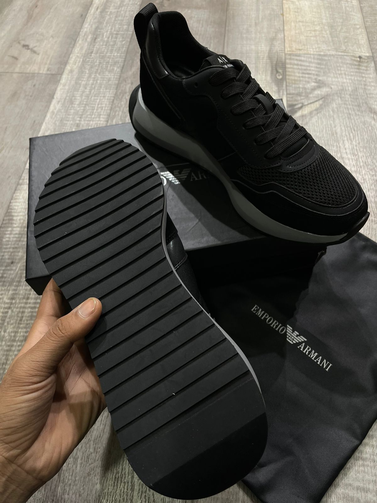 Premium Lace up Logo Sneakers For Men