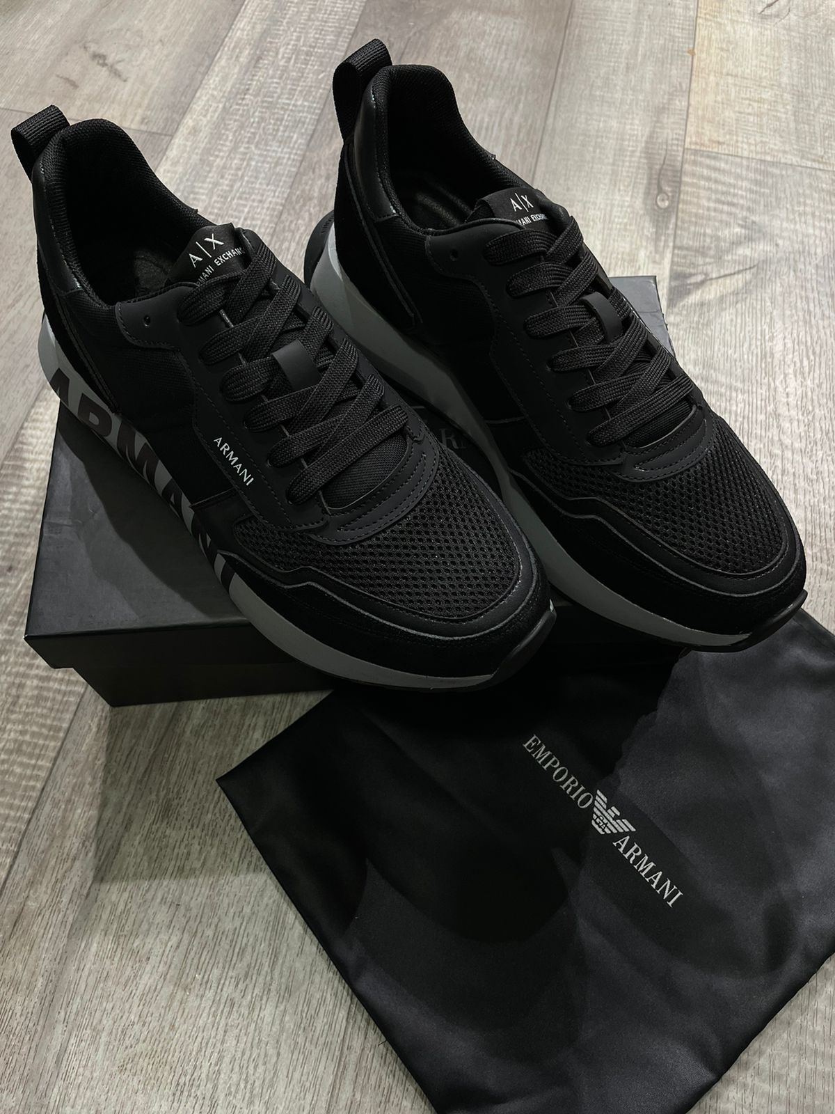 Premium Lace up Logo Sneakers For Men
