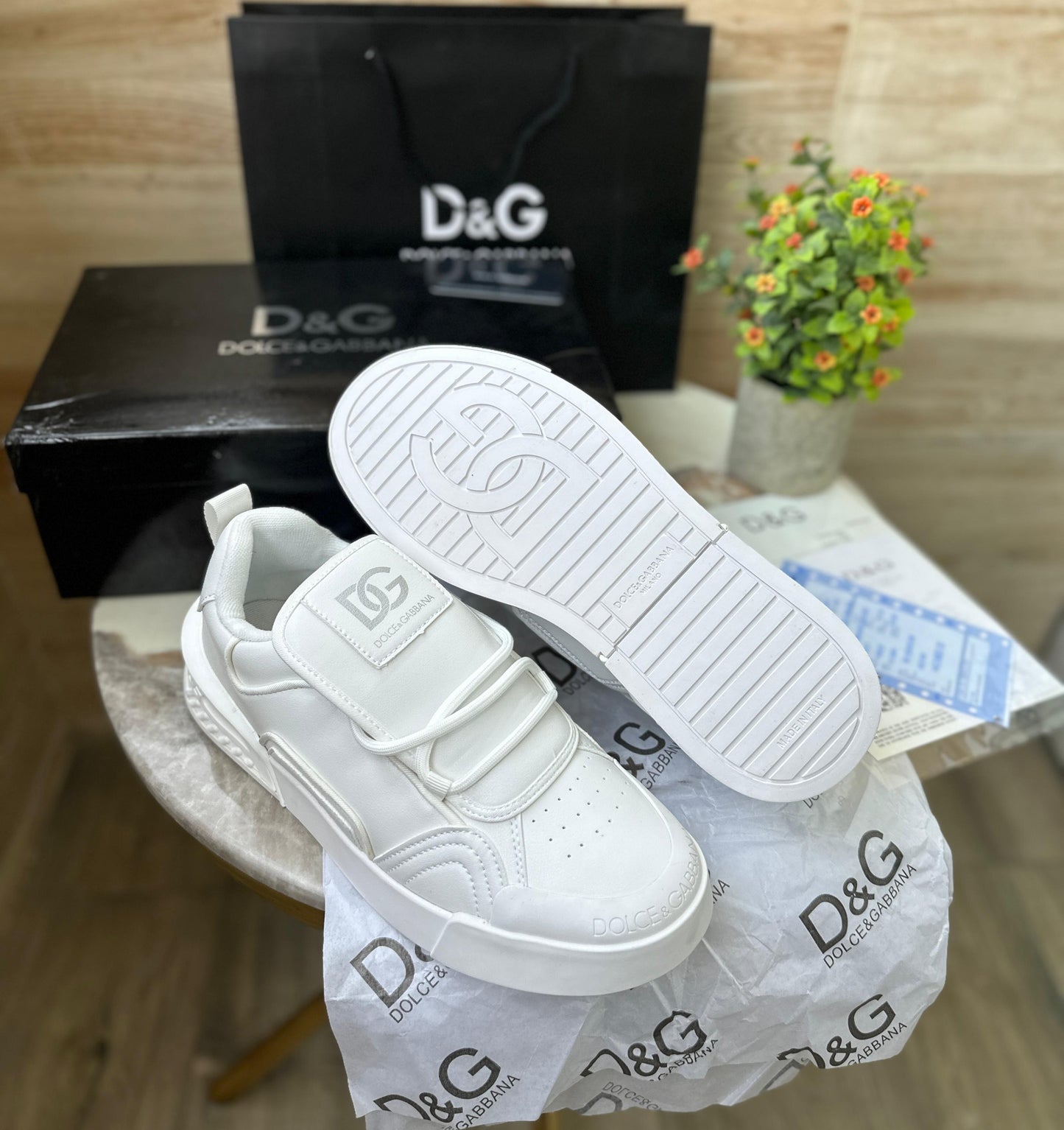 Premium Portofino Sneakers For Men (WHITE)