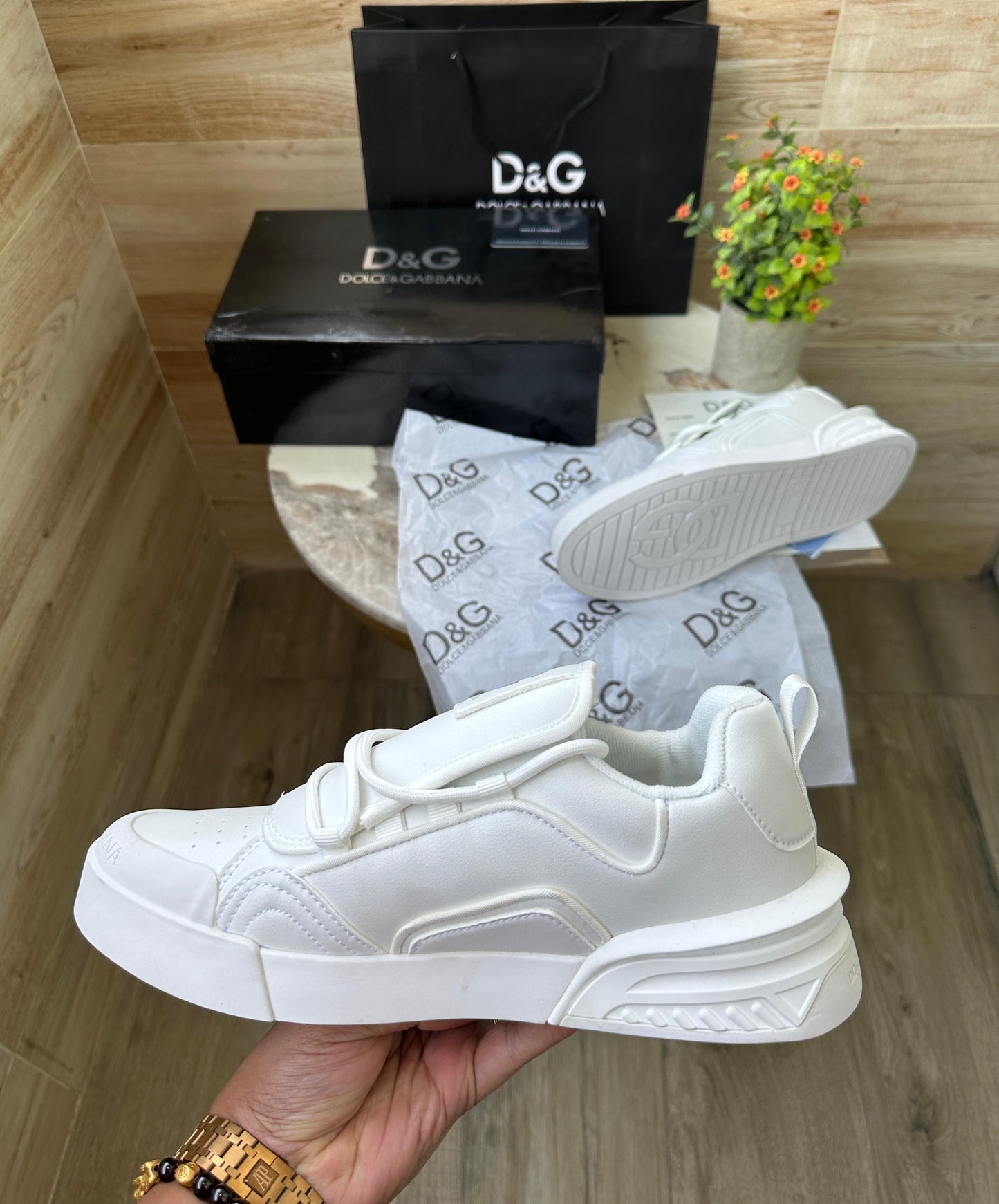 Premium Portofino Sneakers For Men (WHITE)
