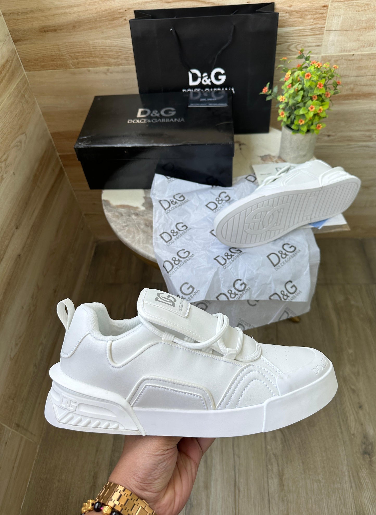 Premium Portofino Sneakers For Men (WHITE)
