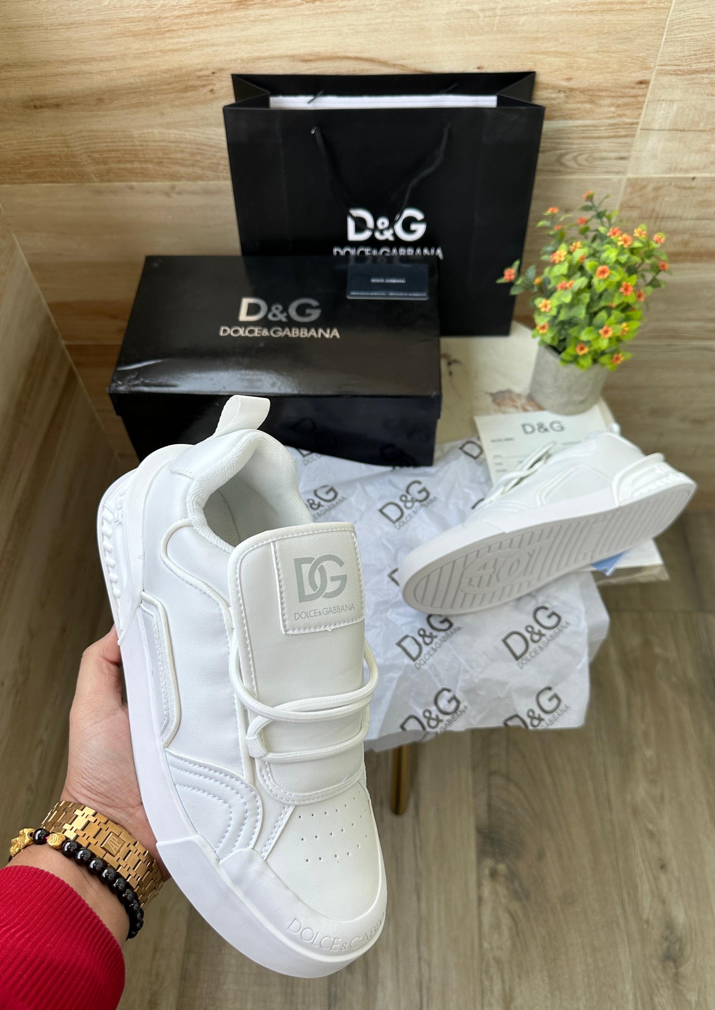 Premium Portofino Sneakers For Men (WHITE)