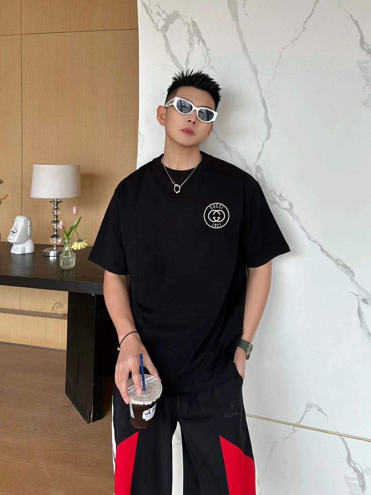 PREMIUM DROP SHOULDER TEES FOR MEN (BLACK)