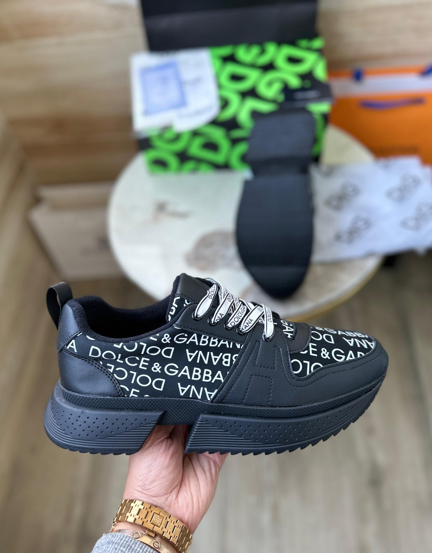 Premium Lace up Logo Sneakers For Men