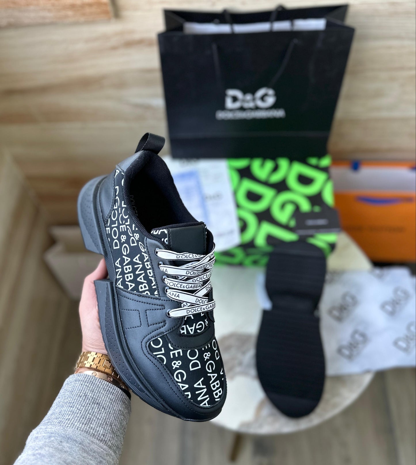 Premium Lace up Logo Sneakers For Men