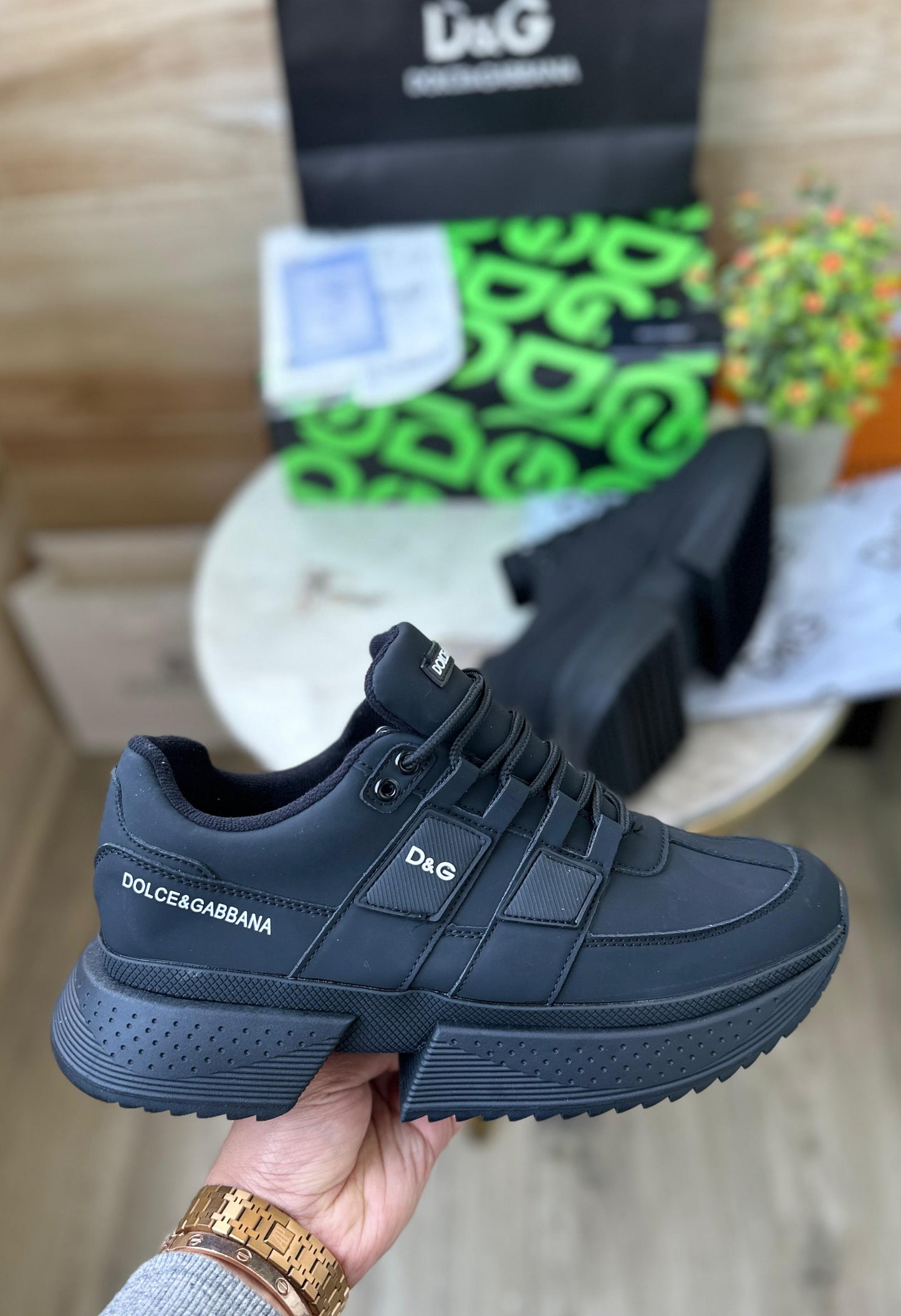 Premium Lace up Logo Sneakers For Men